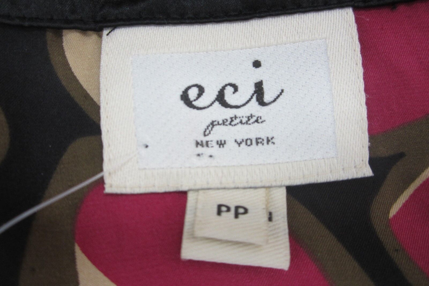 NWT ECI NY Multicolored Silk Tank Top Blouse Beaded Embellished Front Sz PP