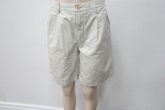 *NICE*  NAUTICA NS-83 Pleated Beige Khaki Shorts Mens size 32