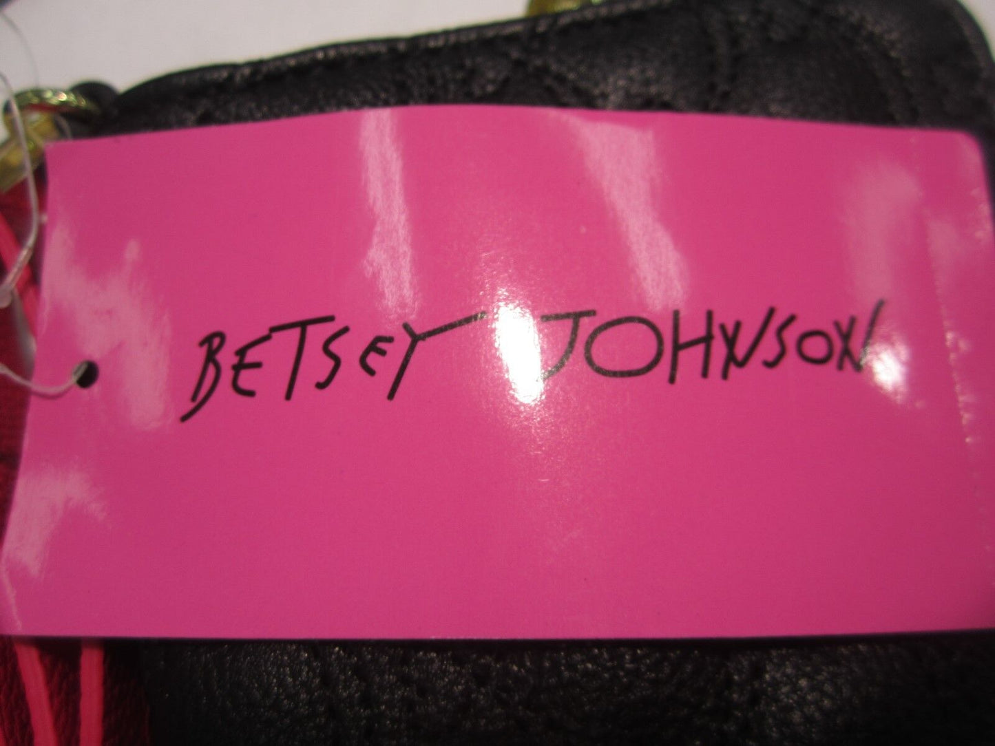 BETSEY JOHNSON Wallet Pink TOP BOW  Zipper Zip Around  Purse clutch On a String