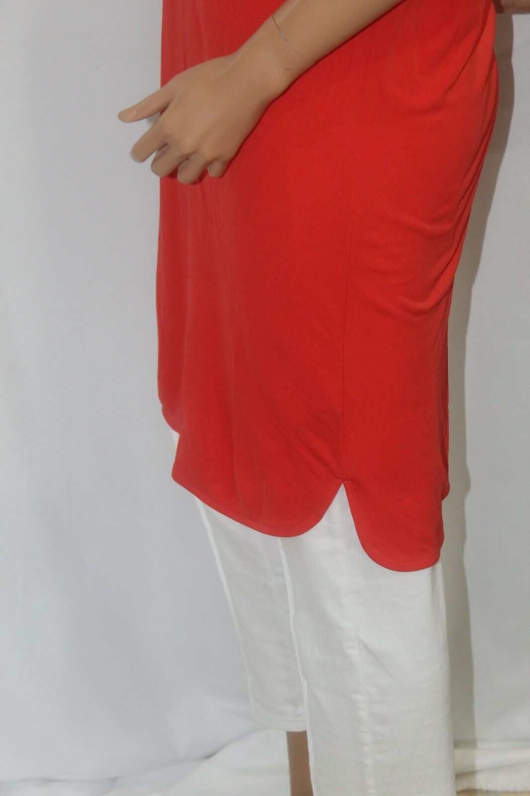 RALPH LAUREN RED STRETCH TUNIC TOP / SHIFT DRESS