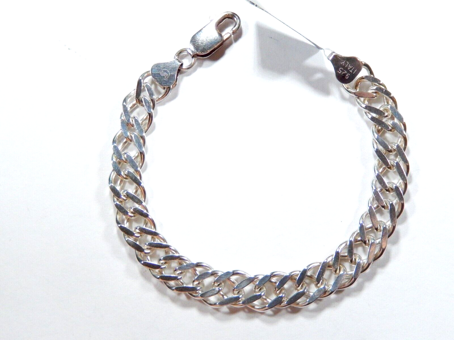 ITALY 925 Sterling Silver 8.5mm Wide Franco Chain Bracelet 7" - 17.2gms