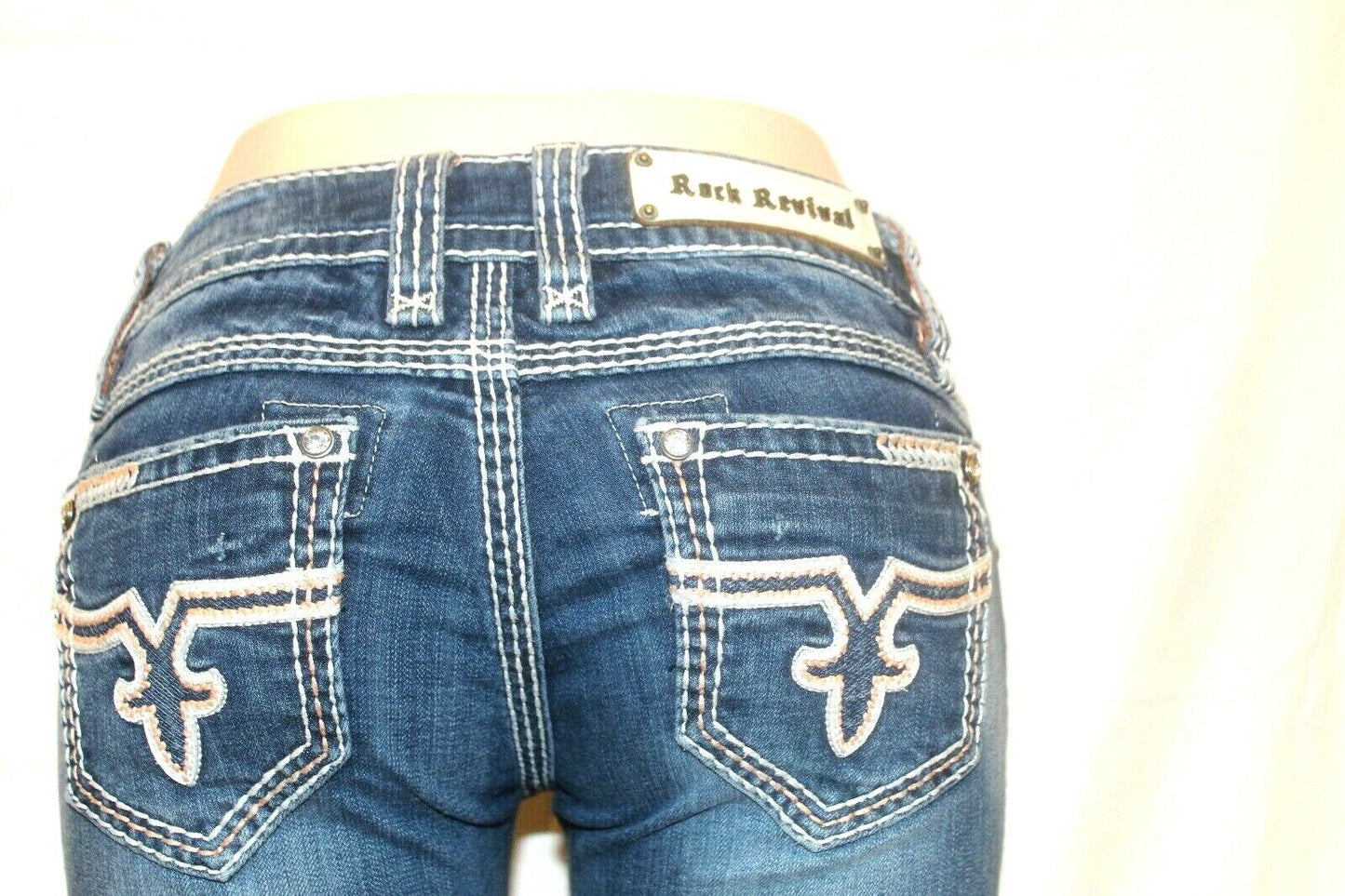 Women's Rock Revival Jacklyn Capri Faded Wash Denim Jeans W27 x L26