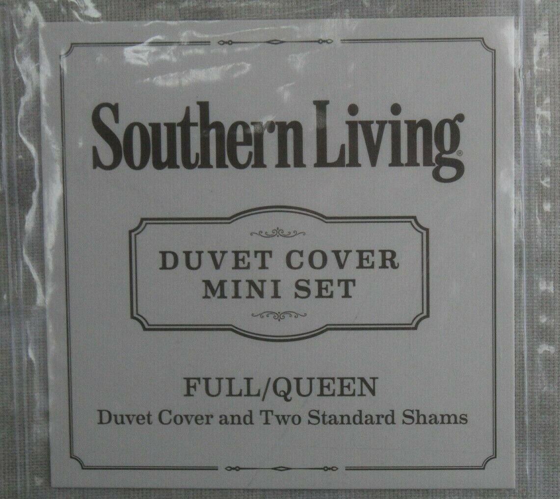 *NIP* $329. Southern Living Gentry Full/ Queen Duvet Cover Mini Set w/ Two Shams