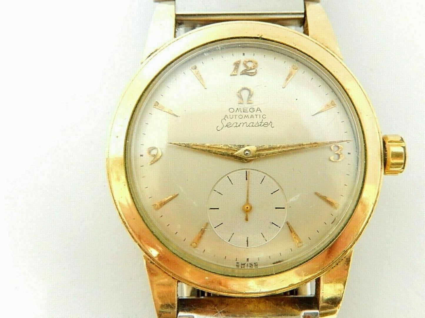 1956 Omega 14K GF Automatic Seamaster Watch With 344 Bumper Movement Model F6249