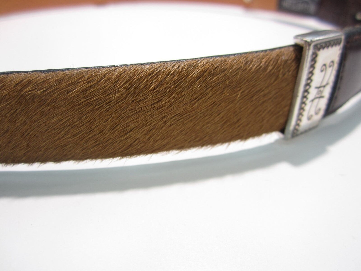 NICE Brighton Q4800 Women's Western Belt Pony Hair Leather Multi Colored Silver