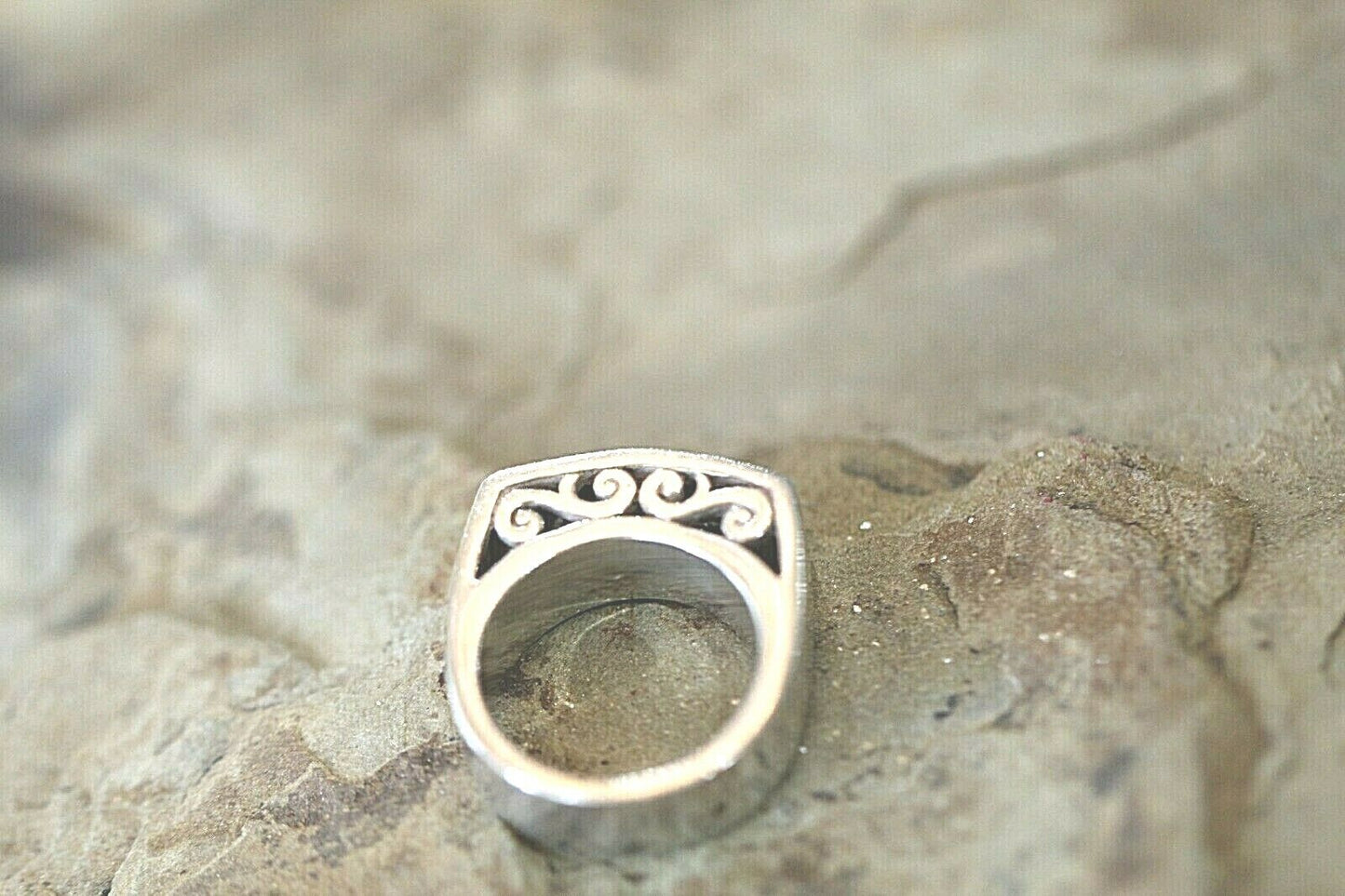 *VINTAGE*  Retired Brighton Signed 925 Solid Sterling Silver Ring  Size 7.25
