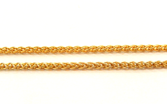 14K Yellow Gold 1.5mm- Italian Rope Chain Pendant Necklace 24" Length 5.2gms