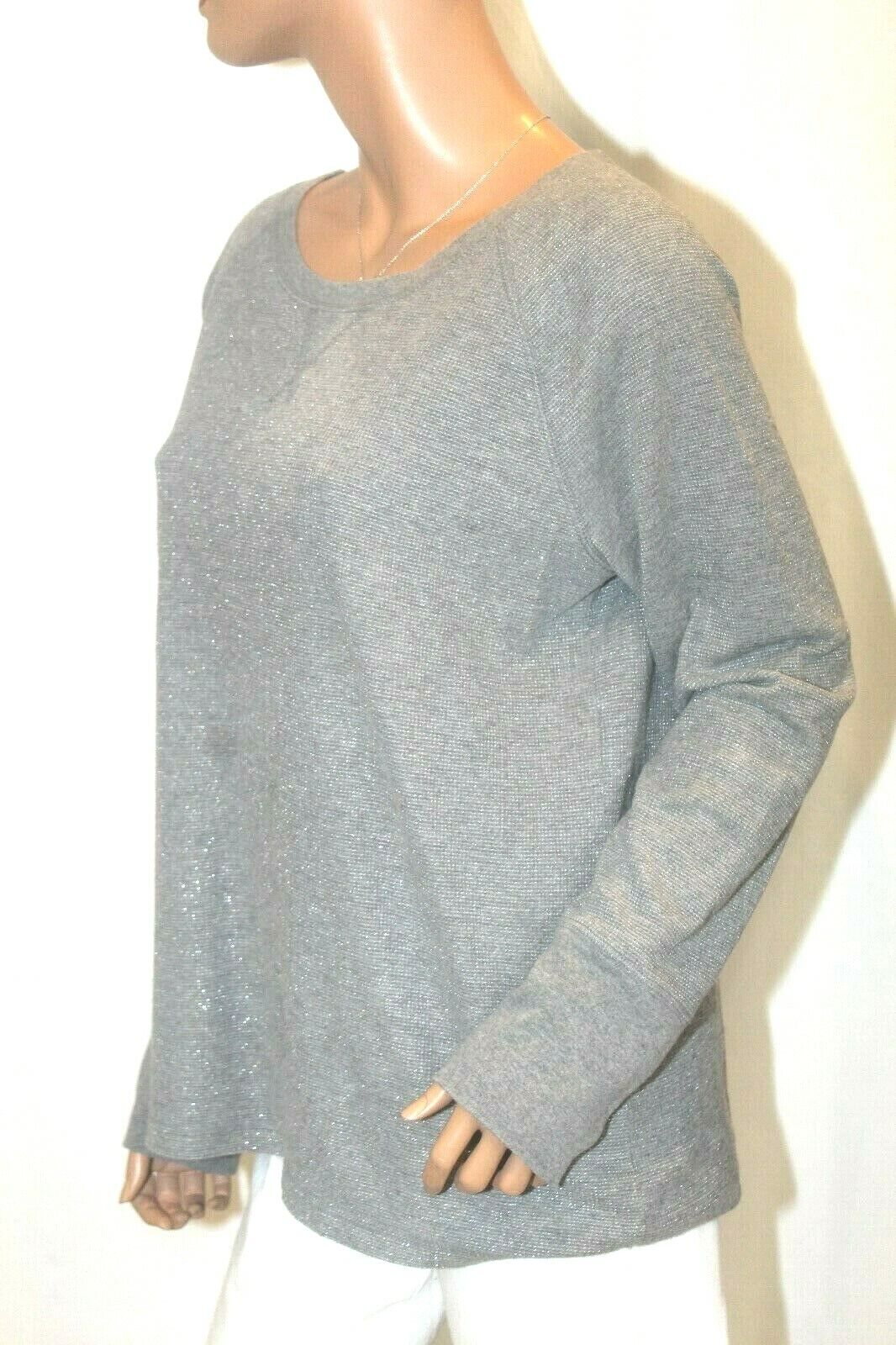 *NEW* JCP  Grey Color Long Sleeve Pullover Sweater Sparkle Material Size XL