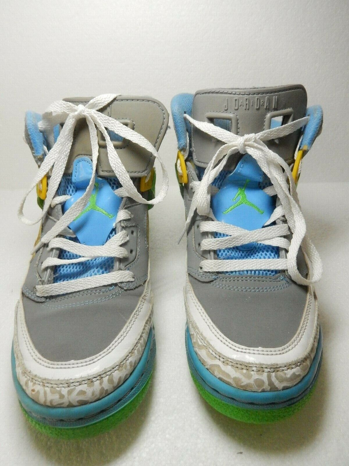Nike Jordan Spizike GS Easter Stealth Grey Green Blue 317321-056 Size 5.5Y