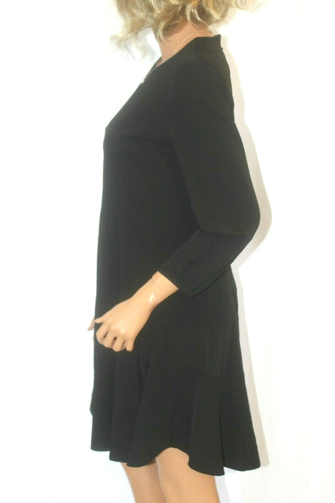 *NWT* Ann Taylor LOFT  Polyester/ Spandex Black Flare Dress Size 6 Petite