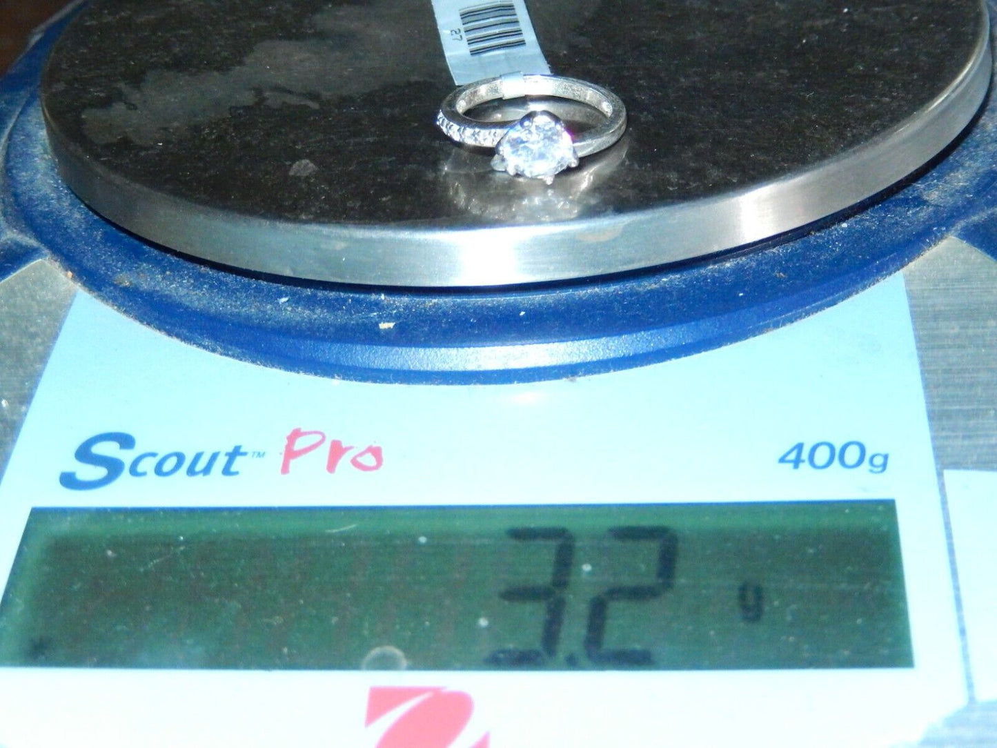 *VINTAGE*  Sterling Silver 1.33CT CZ Band Bypass Crossover Ring Size 6