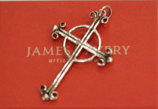 RARE - RETIRED 2" James Avery  Fancy Wire Celtic Cross Sterling Silver 70’s