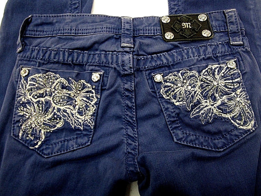 VERY NICE Girls Cobalt Blue MISS ME Skinny Jeans JK5473S5 Size 14 x 29.5