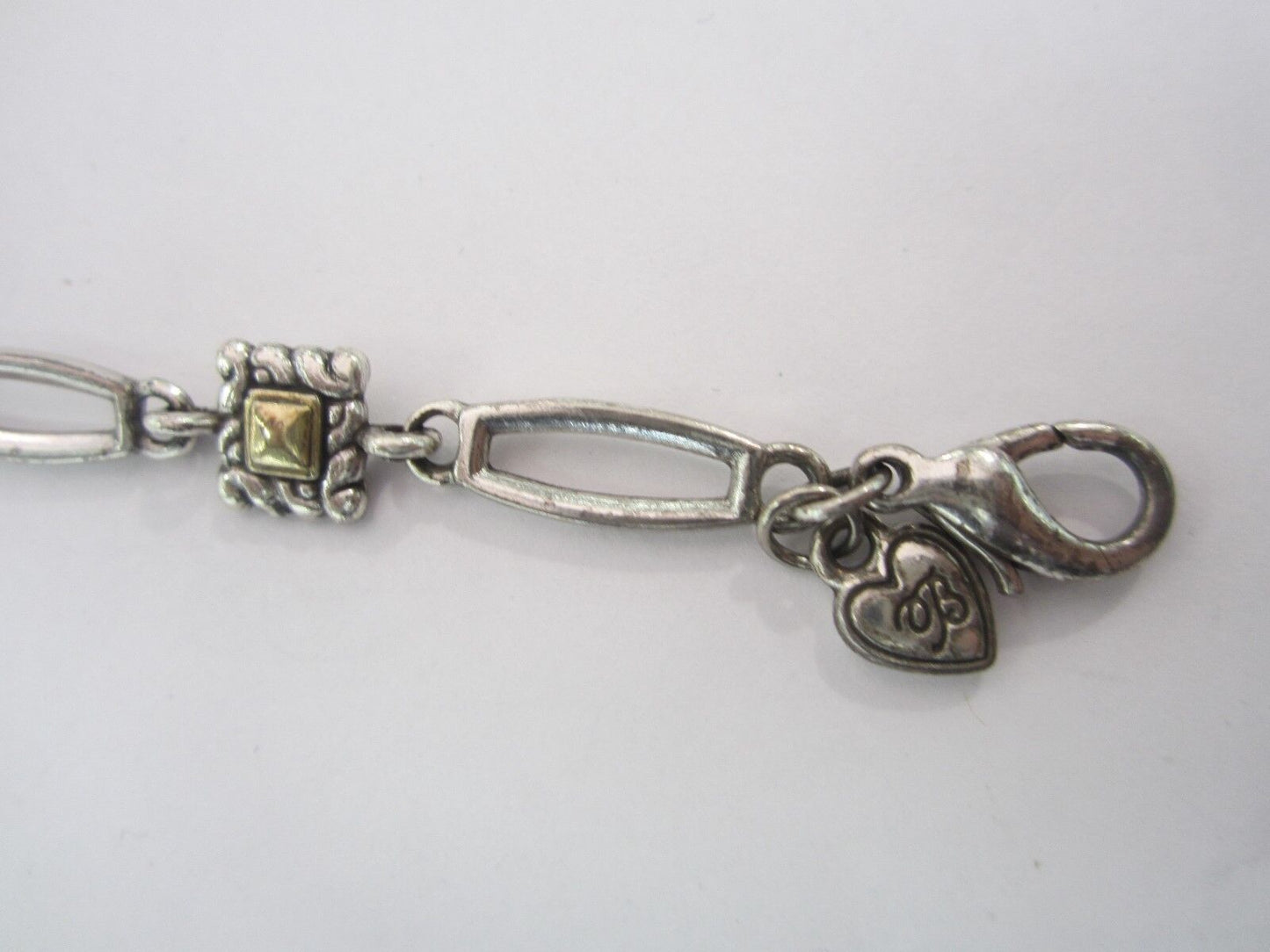 RETIRED Brighton Silver Gold Link Bracelet 7"-8"