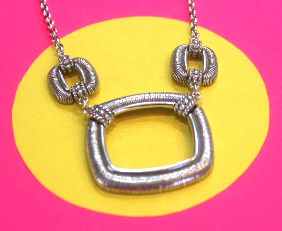 *RETIRED*  BRIGHTON LARGE 16" Silver  Necklace