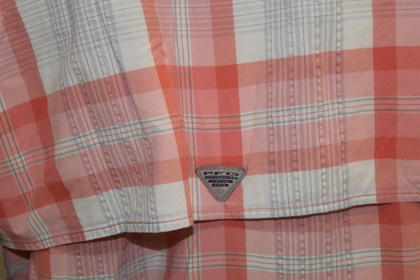 NICE-Columbia Women's PFG Super Bahama Plaid Vented Long Sleeve Shirt Size Small