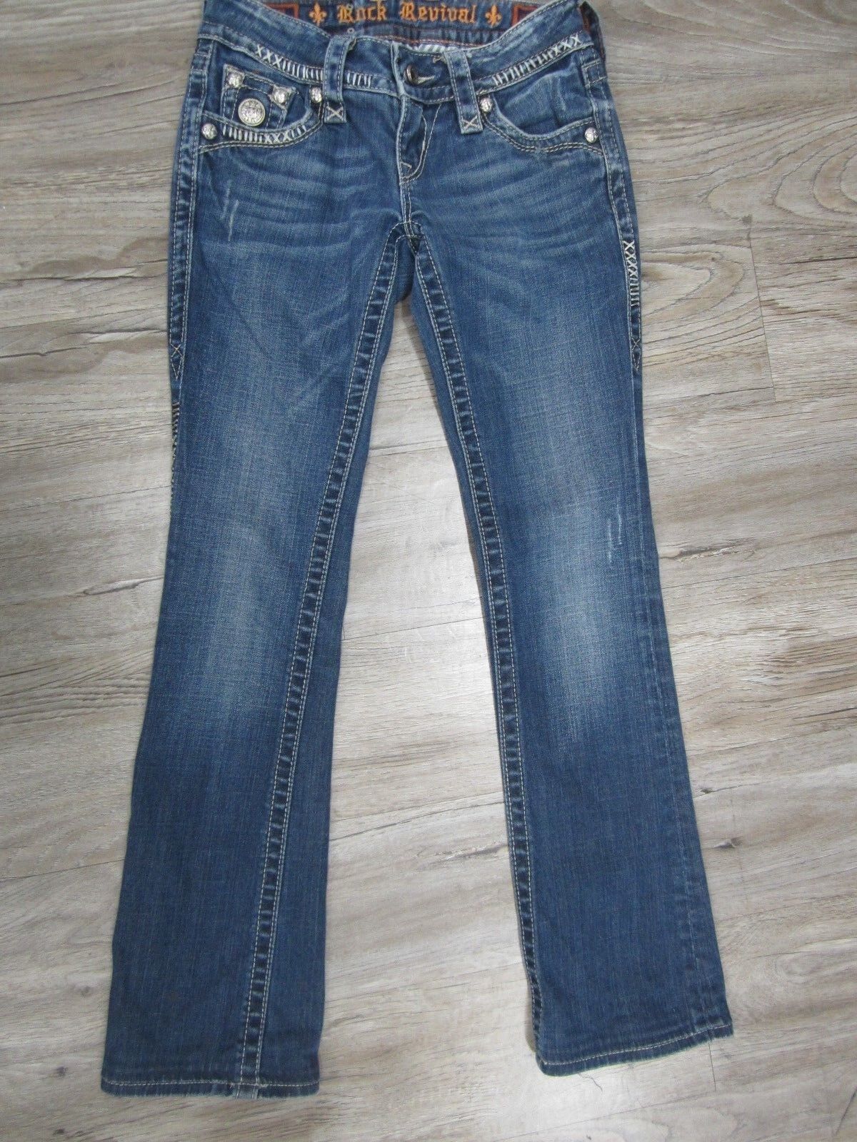 NICE Pre Owned Rock Revival Celine Boot Cut Women's Jeans Size 25 X 29