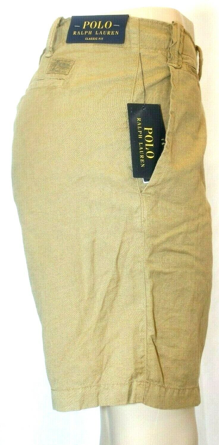 *NWT* $85. Men's POLO RALPH LAUREN 5 Pocket Classic Fit Khaki Shorts Sz 32 W