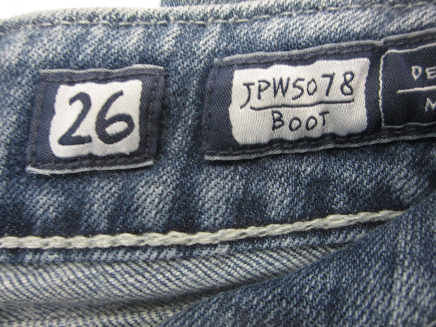 NICE Miss Me Boot Cut Jeans  JPW5078 Medium Blue Flap Pocket Size 26 x 32