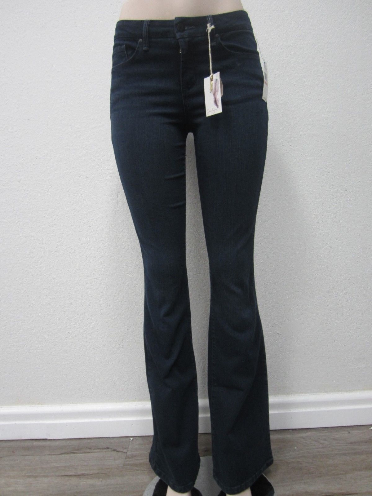 NWT Jessica Simpson Jeans Size 28 X 34 Uptown Slim Flare Freesia Blue Denim