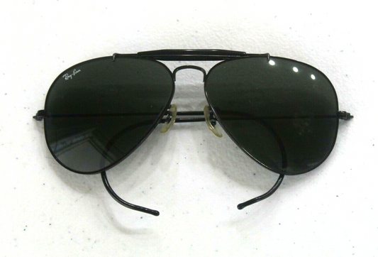 1960s VINTAGE 58[]14mm B&L RAY BAN WRAP-AROUNDS  AVIATOR SUNGLASSES