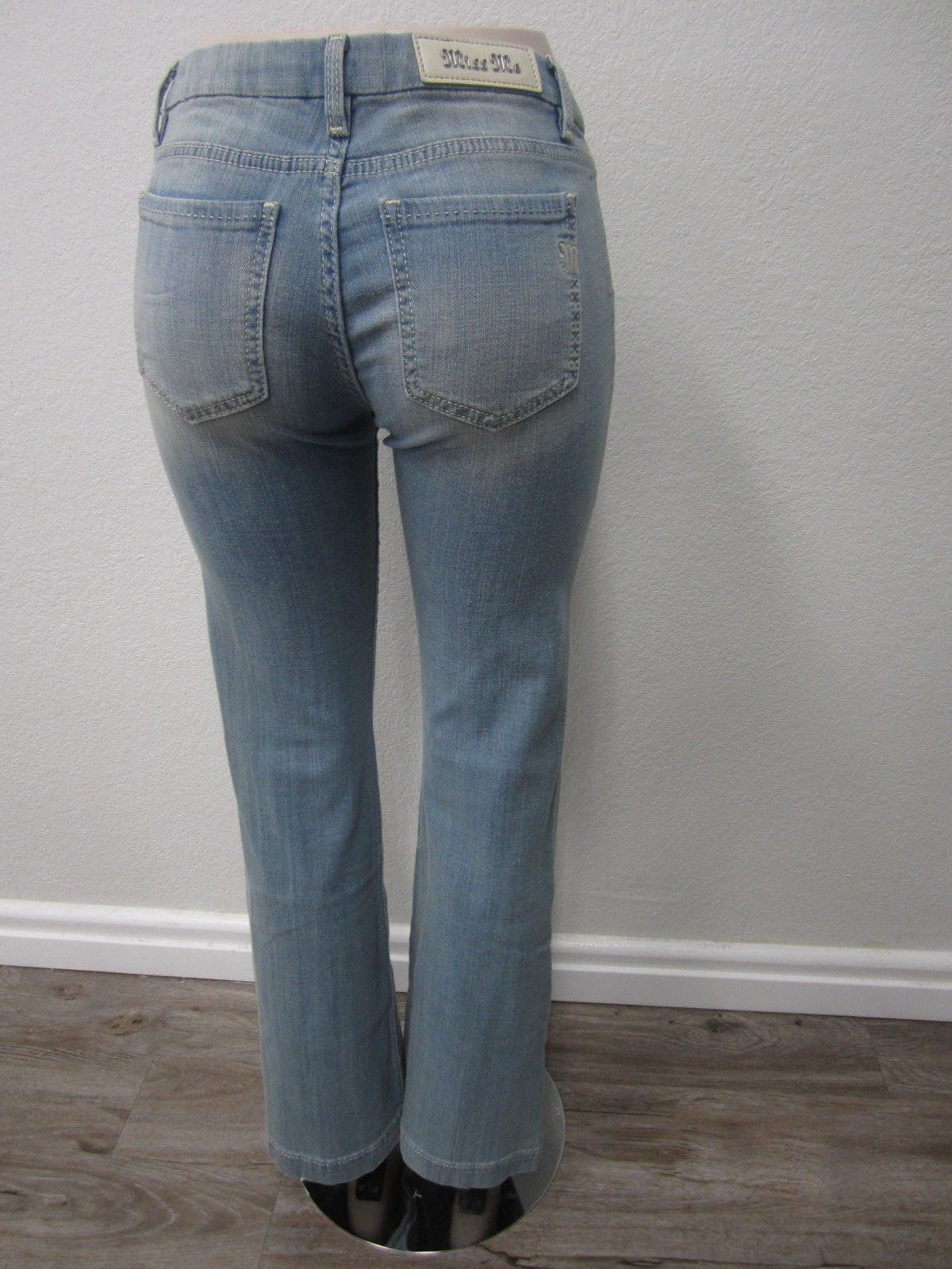 NWT Miss Me Womens Mid Rise Wide Leg Denim Jeans Light Wash MS4480W30 Siz 28x34