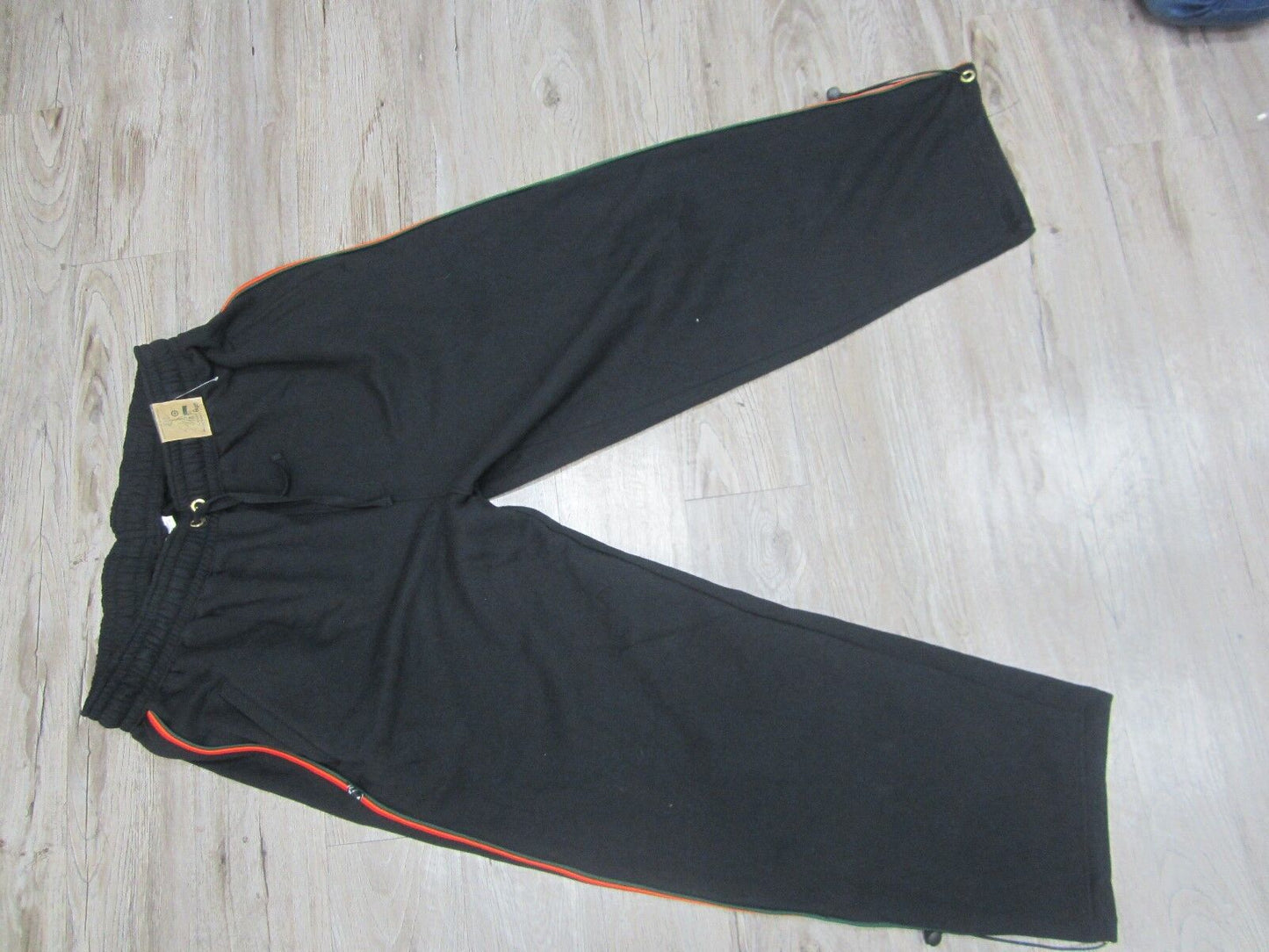 L.R.G. GENUINE  JOGGER PANTS BLACK  THICK COTTON MEN SZ LARGE XXXXXL
