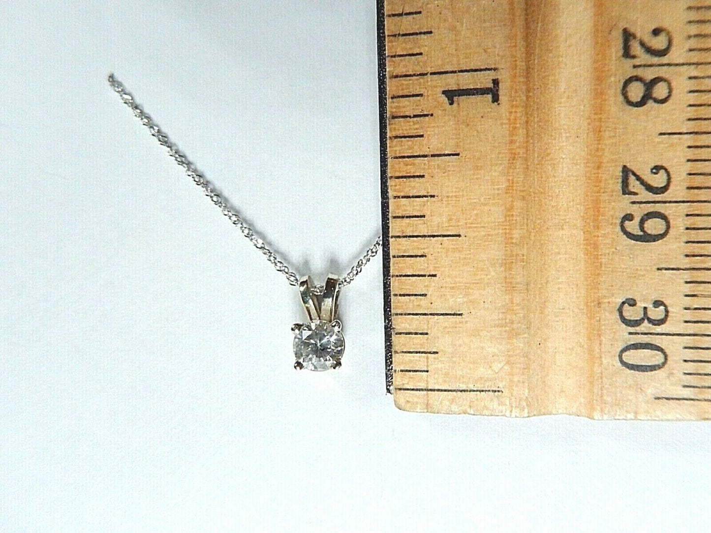 *NWT*  14k Yellow Gold .33CT SI1 Round Diamond Solitaire Pendant  with 18"Chain