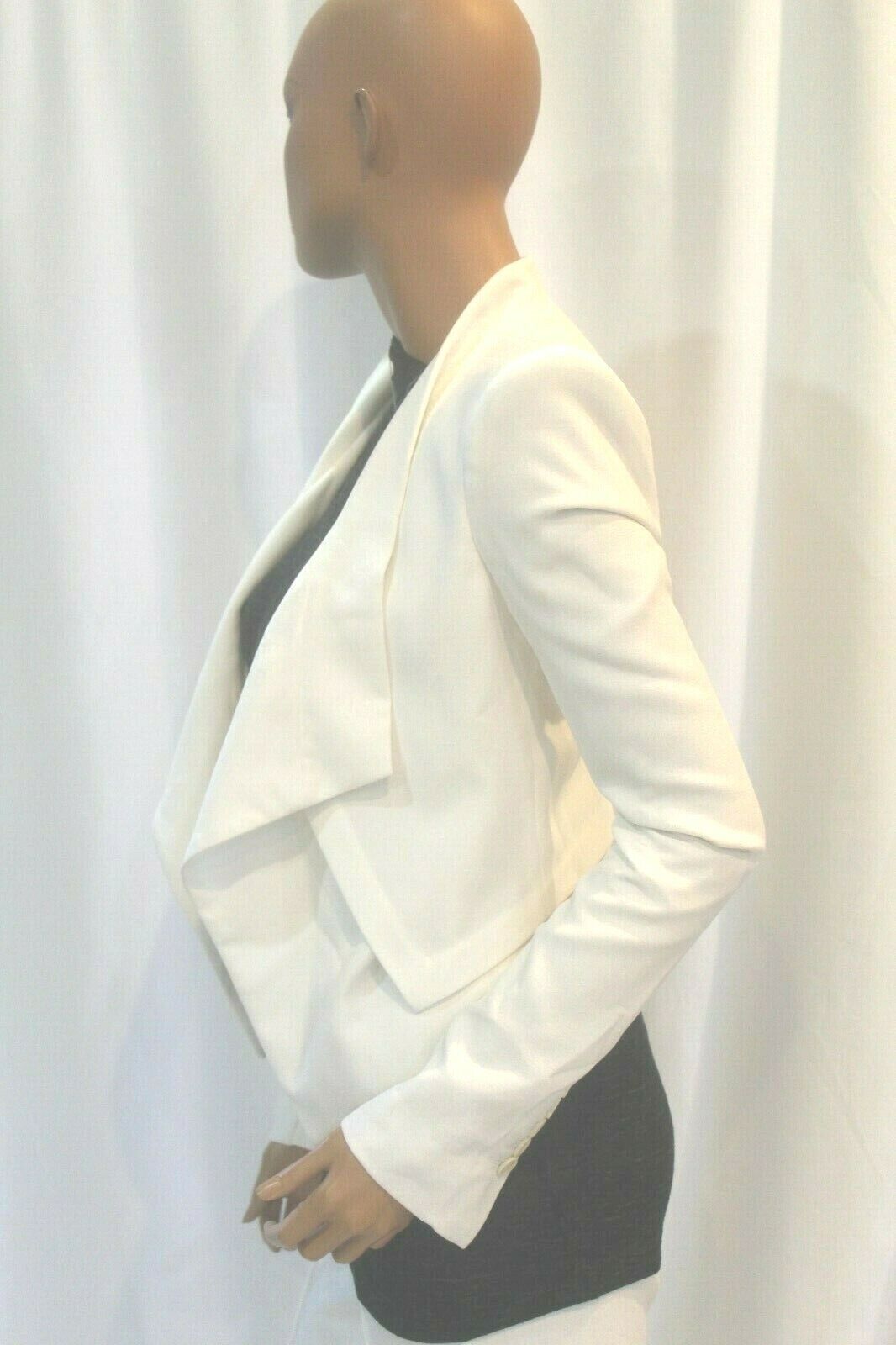 *NWT* $189. BCBGMAXAZRIA Womens Cropped Padded Shoulder Lined Blazer Jacket XXS