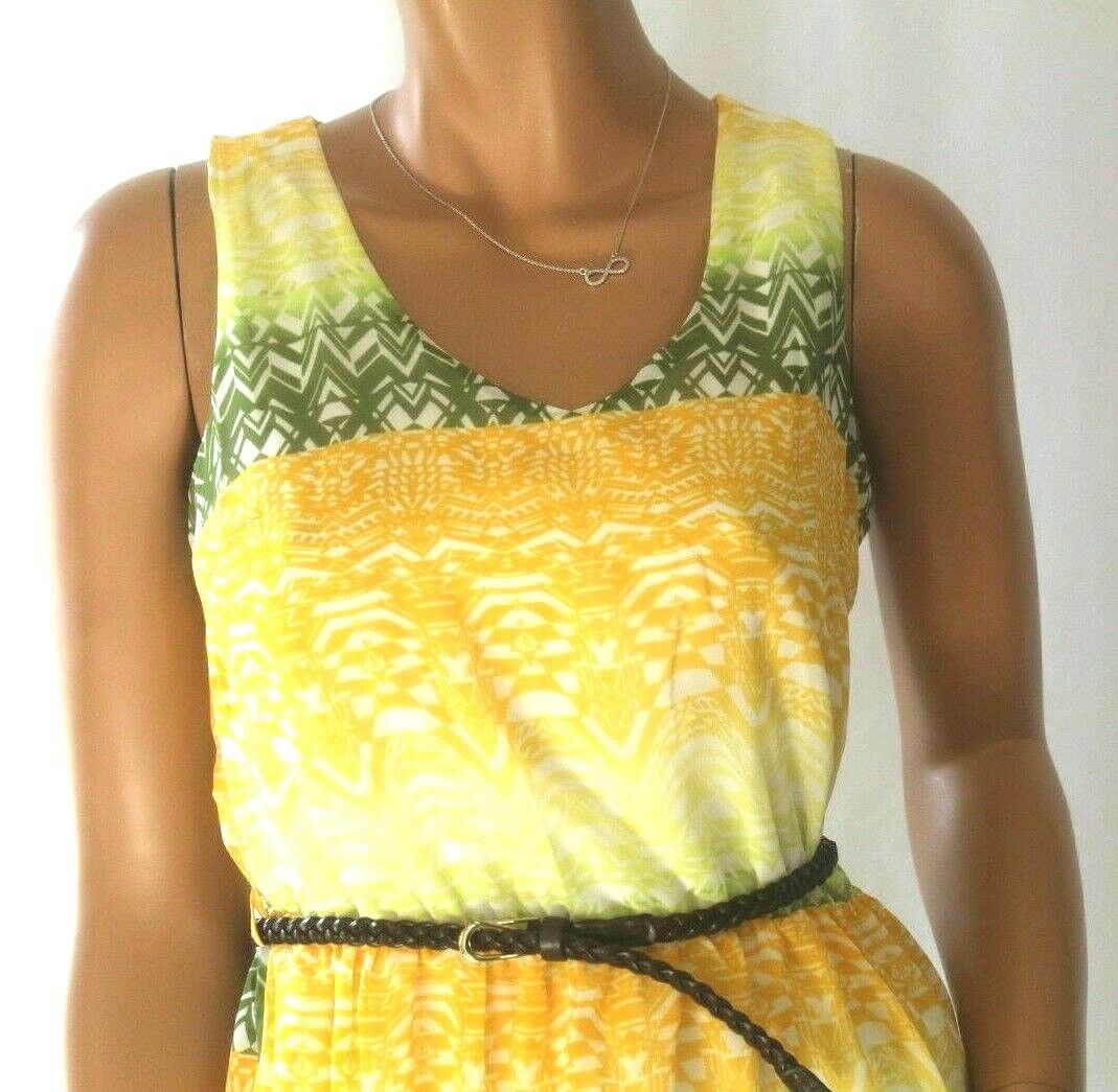 *NWT* GLAM DOLL Sleeveless Side Zip Fitted Lined Belted Dress Size Medium