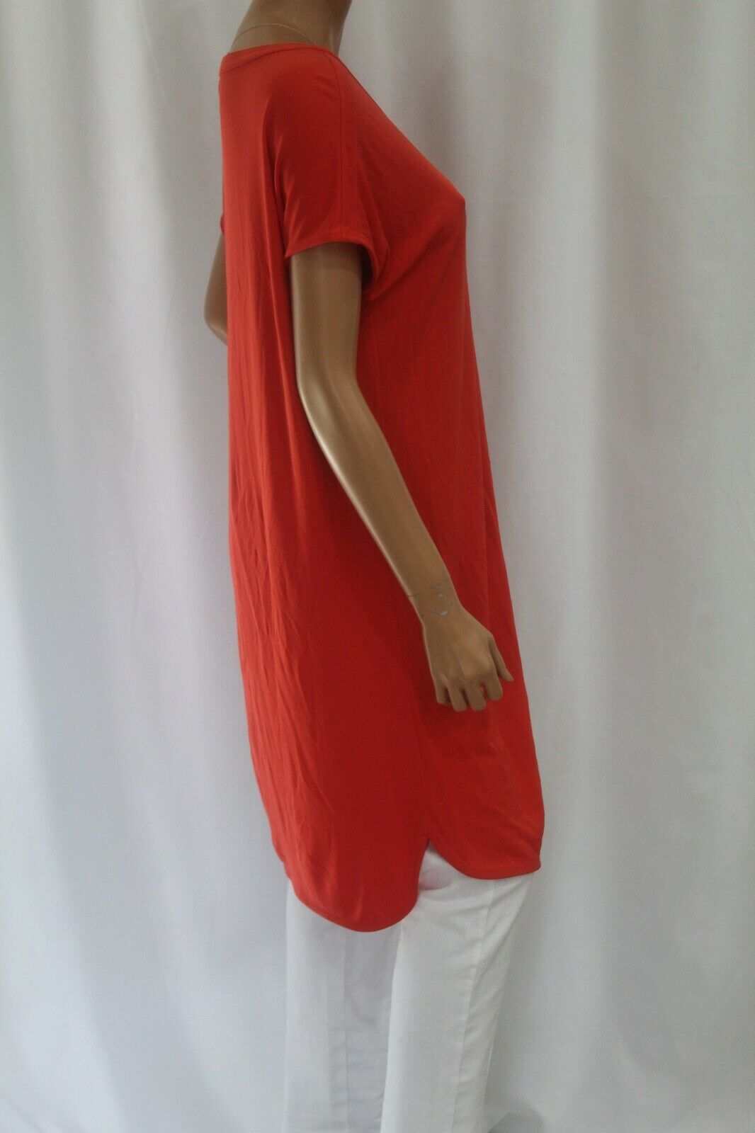 RALPH LAUREN RED STRETCH TUNIC TOP / SHIFT DRESS