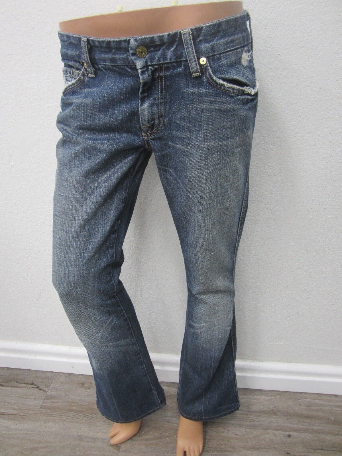 NICE 7 For All Mankind Boot Cut Jeans Womens Distressed Size W28 x L30