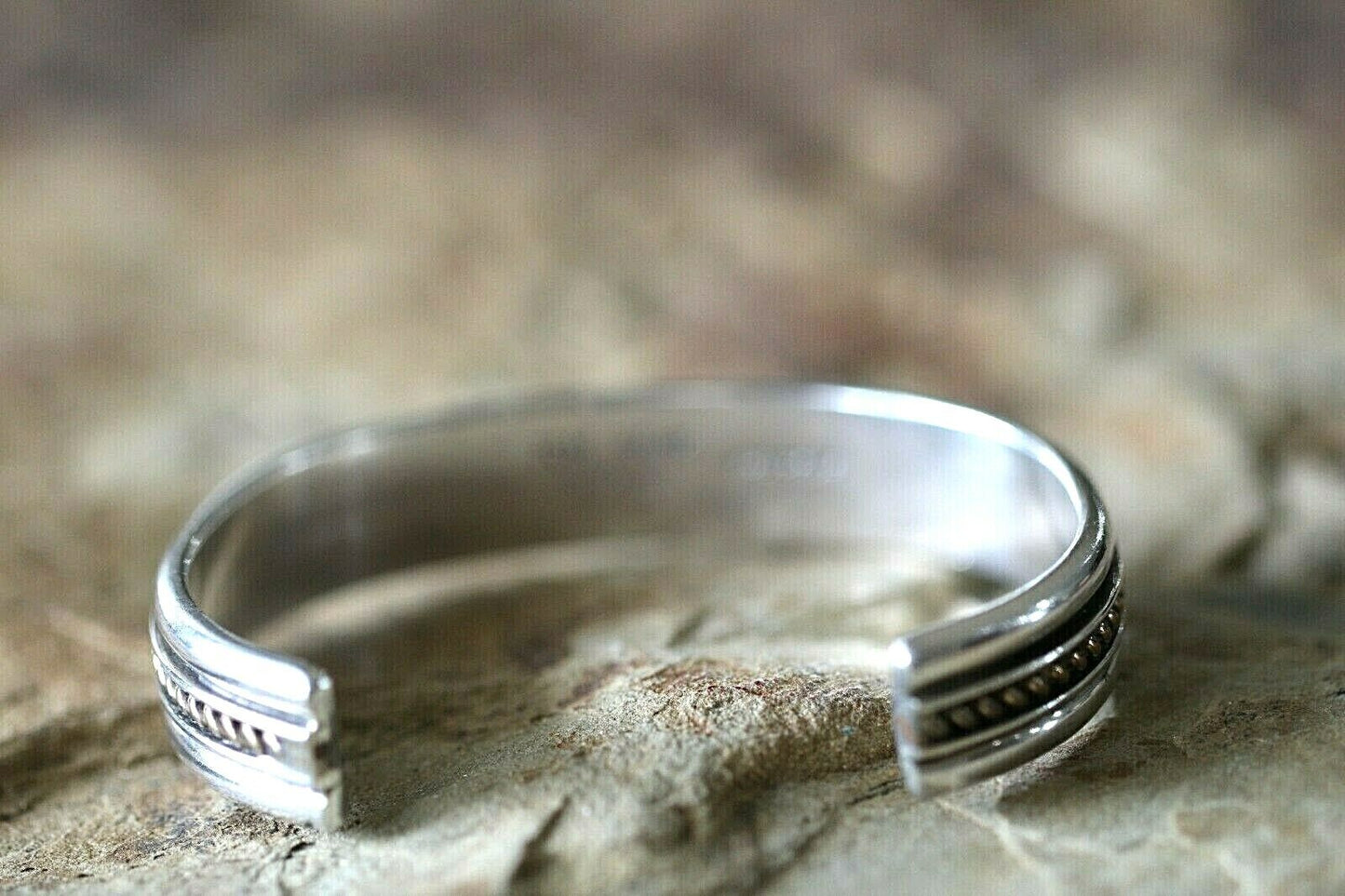 *VINT* Native American Navajo Sterling Silver Handmade Cuff Bracelet * Tom Hawk*