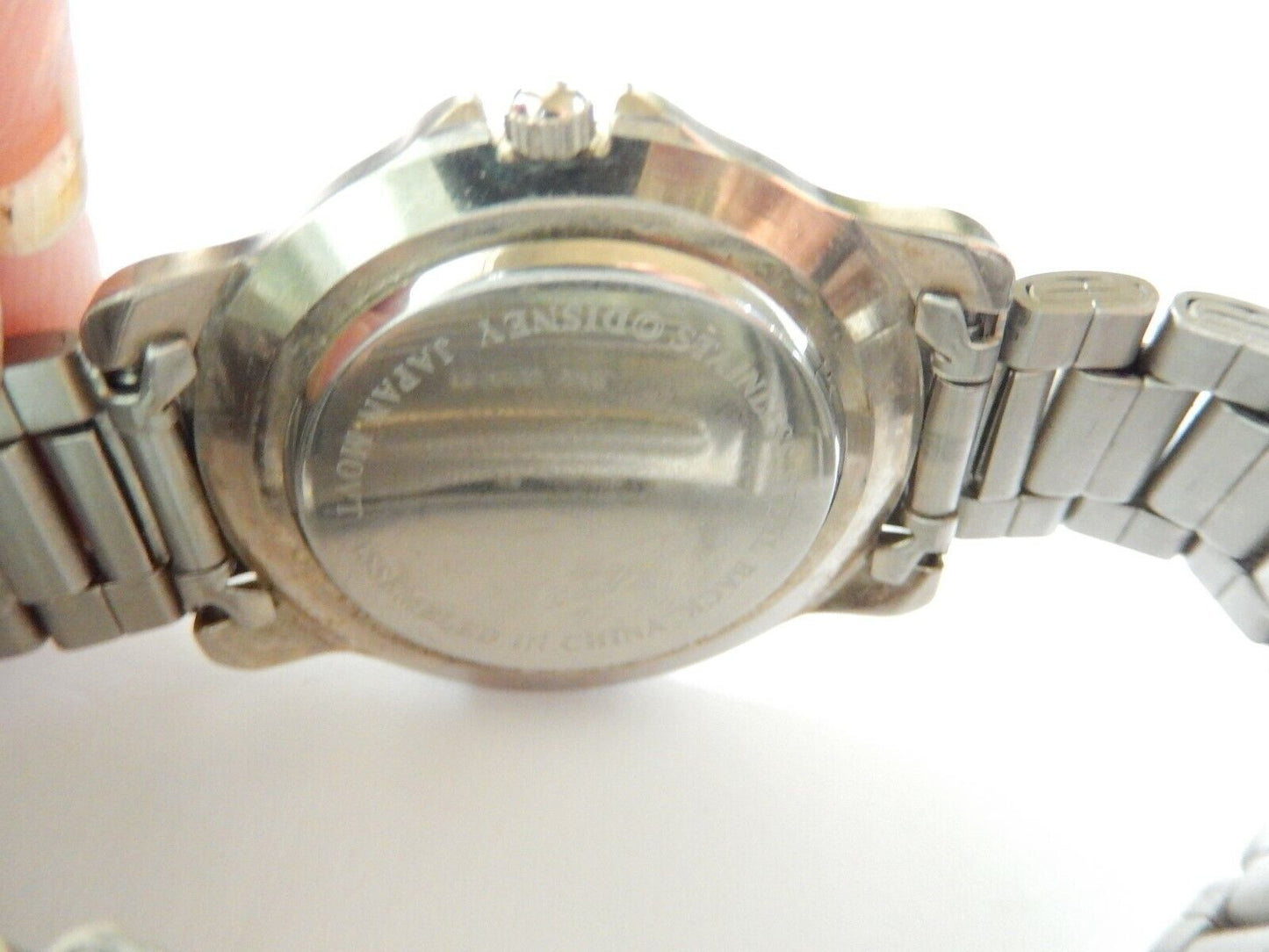 MICKEY MOUSE,Rare! "Disney Channel All Stainless Steel" MINT!,MENS WATCH,1142
