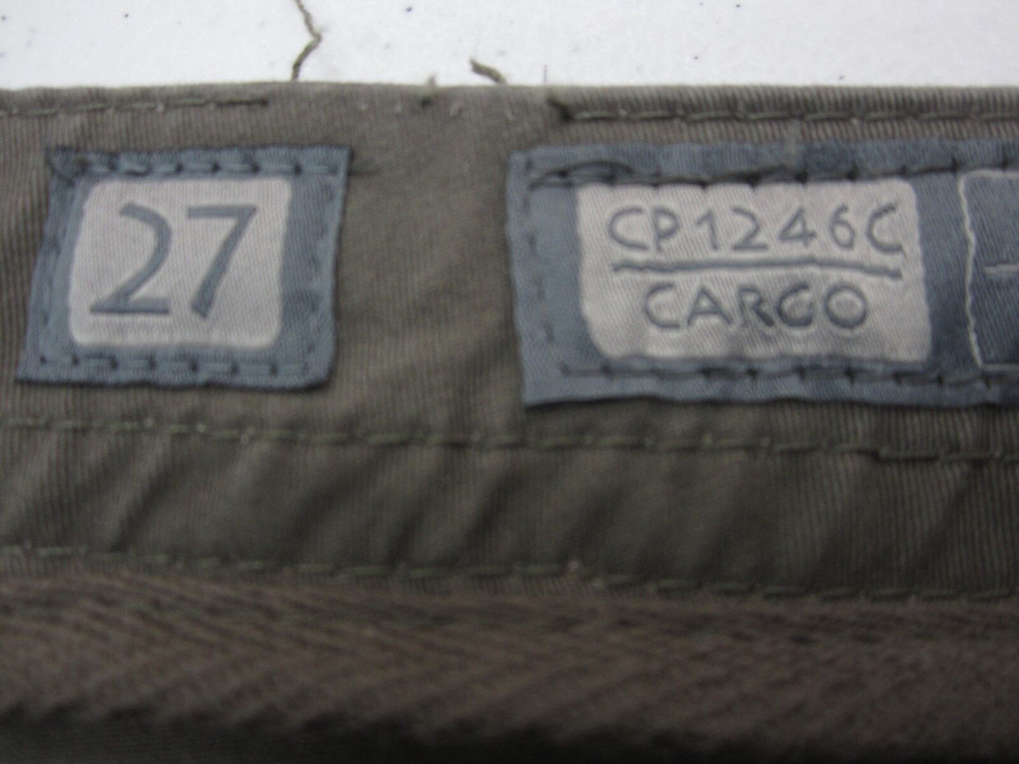 NWT MISS ME CP1246C Embellished Cargo Casual Ankle-Zip Pants Light Olive 27x31