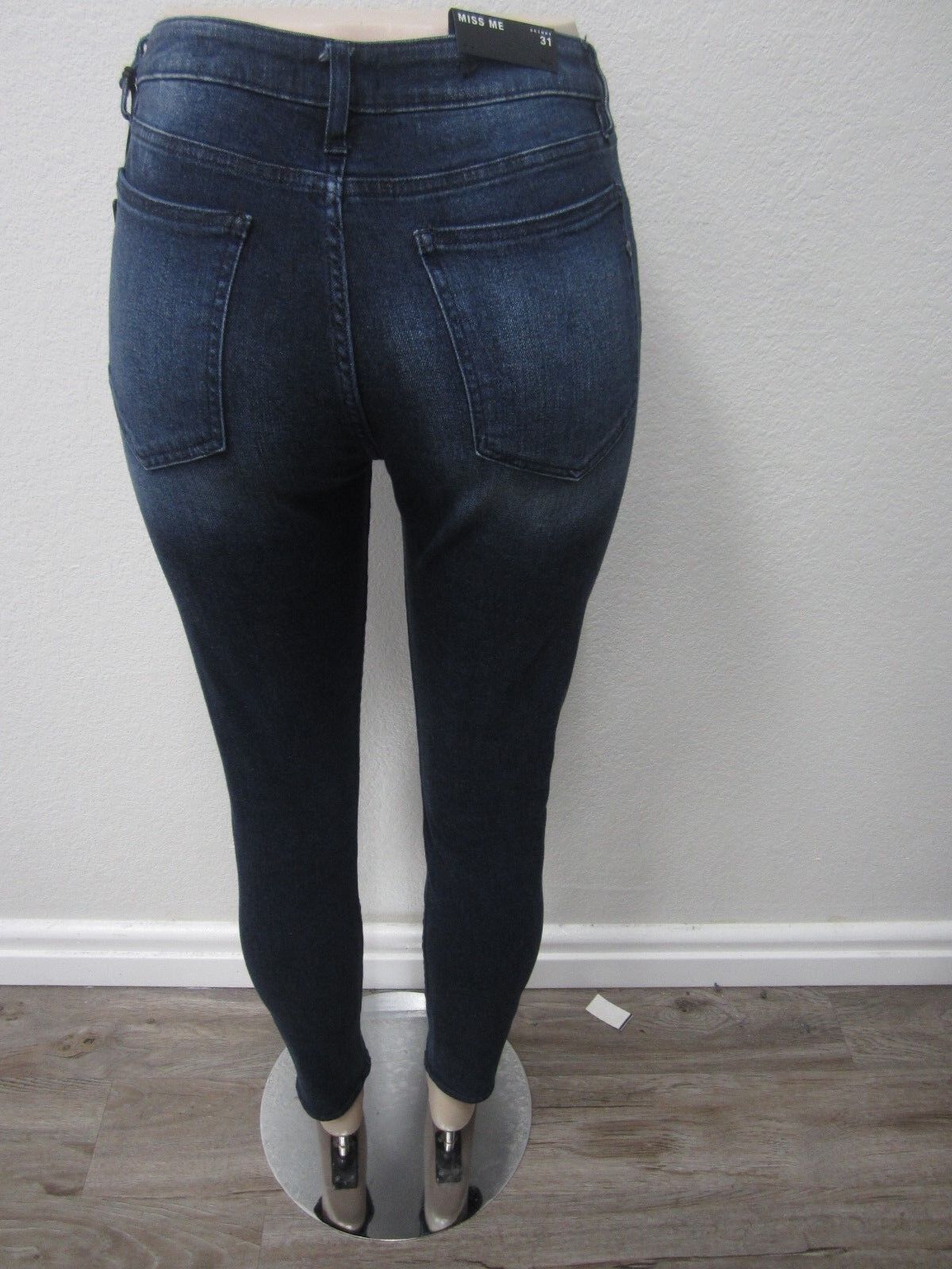 NWT Miss Me Skinny Jeans M1001S31 Mid Rise Dark Blue 30 X 29