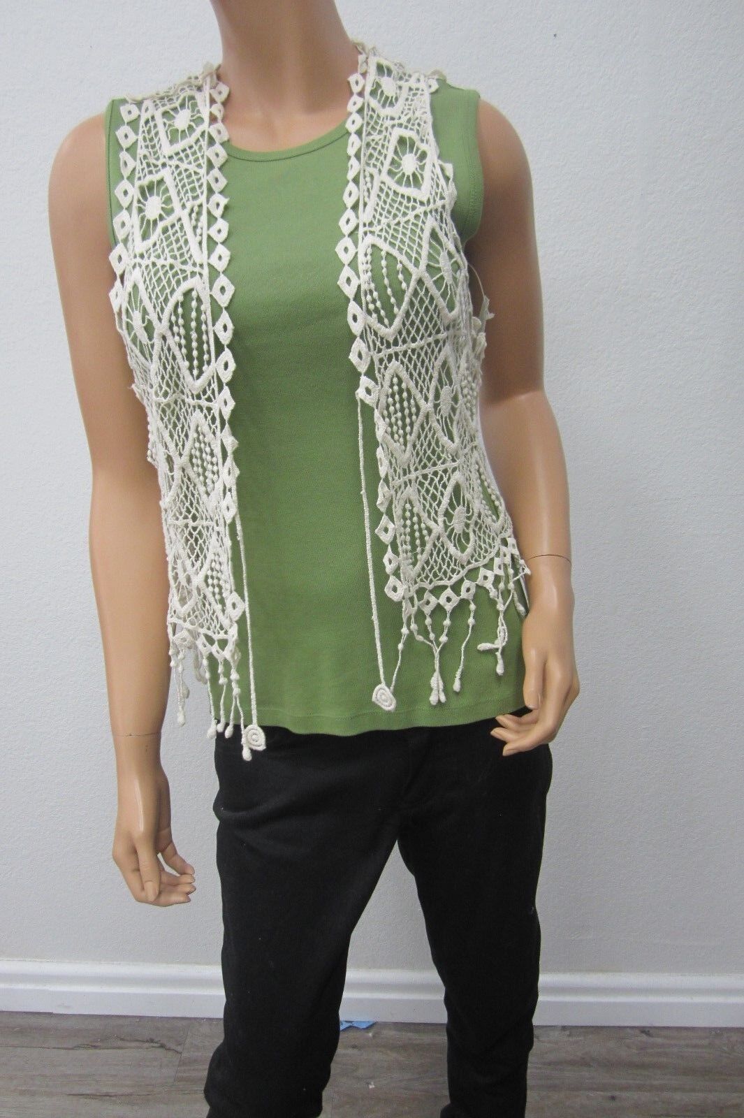 *NWT* OP Ocean Pacific Womens Juniors Sz XL/XG 15-17 Crochet Vest