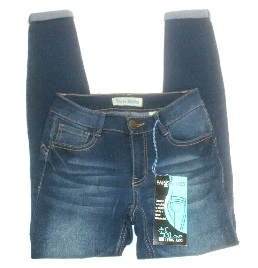 *NWT* Paris Blues Women's Skinny Crop Cuffed Stretch Jeans Size 0 (W26 x L25)