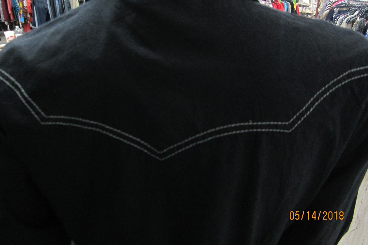 NWT Ariat Women's Lottie Snap Shirt w/Lace Embroidered Yoke - Black Size S/P