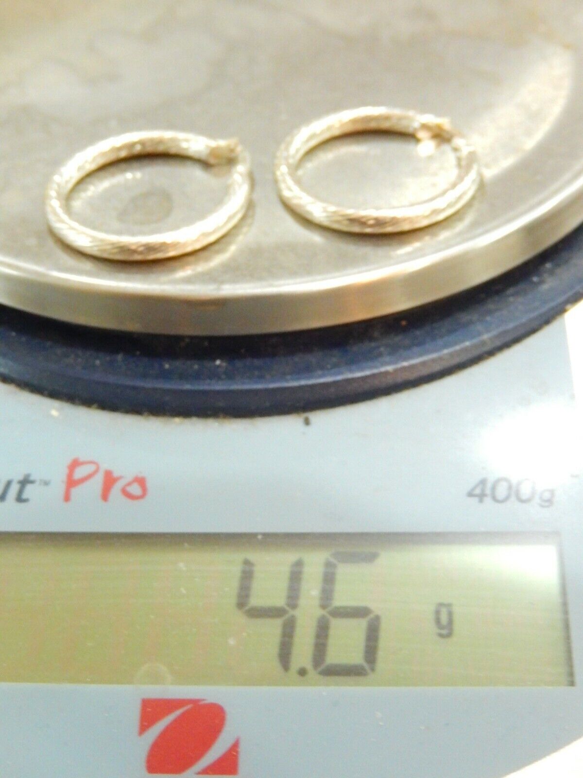 *VINTAGE*  3mm X1"  Round Hoop Twisted Earrings Real 925 Sterling Silver