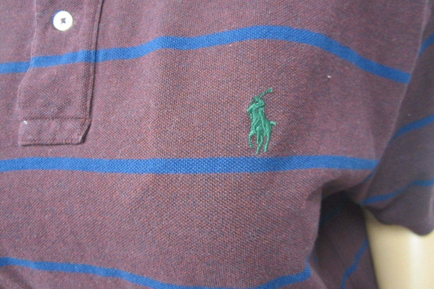 *NICE* Polo Ralph Lauren Men's Polo Shirt Marroon w/ Green Pony Logo Size XL