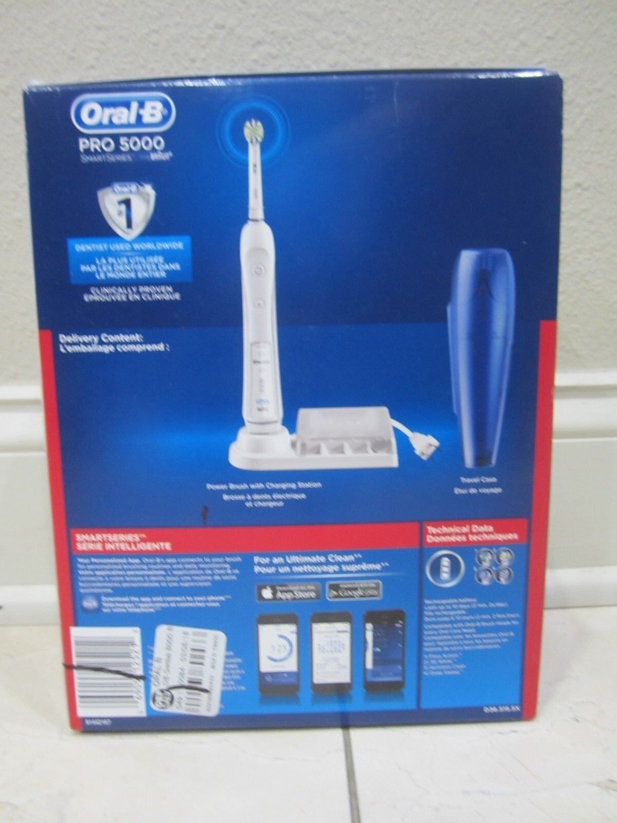 NIBOral-B Pro 5000 SmartSeries Power Rechargeable Electric Toothbrush Bluetooth