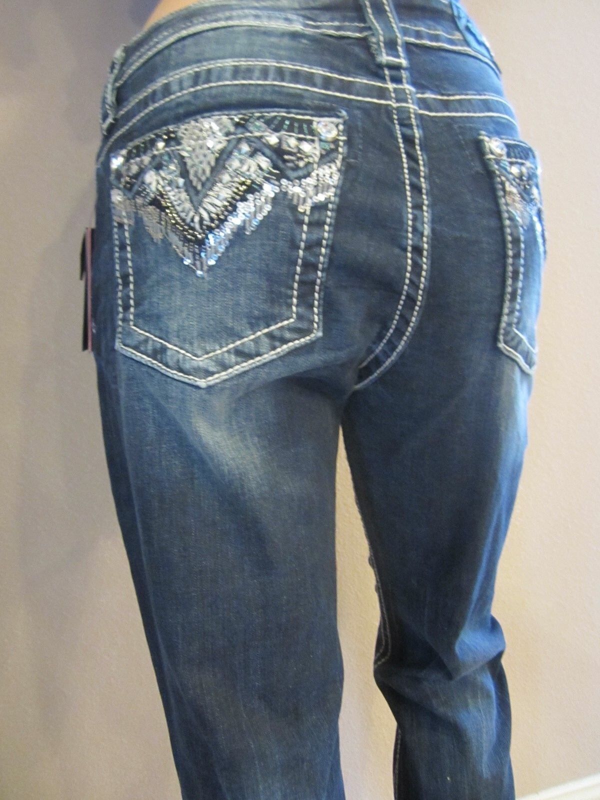 NWT- MISS ME  Embellished Signature Skinny Cut Stretch Jeans 30 x 30 NWT