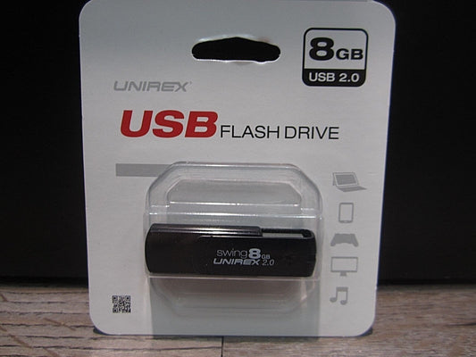 Unirex USFW-208S Swing 8GB USB 2.0 Flash Drive - BLACK