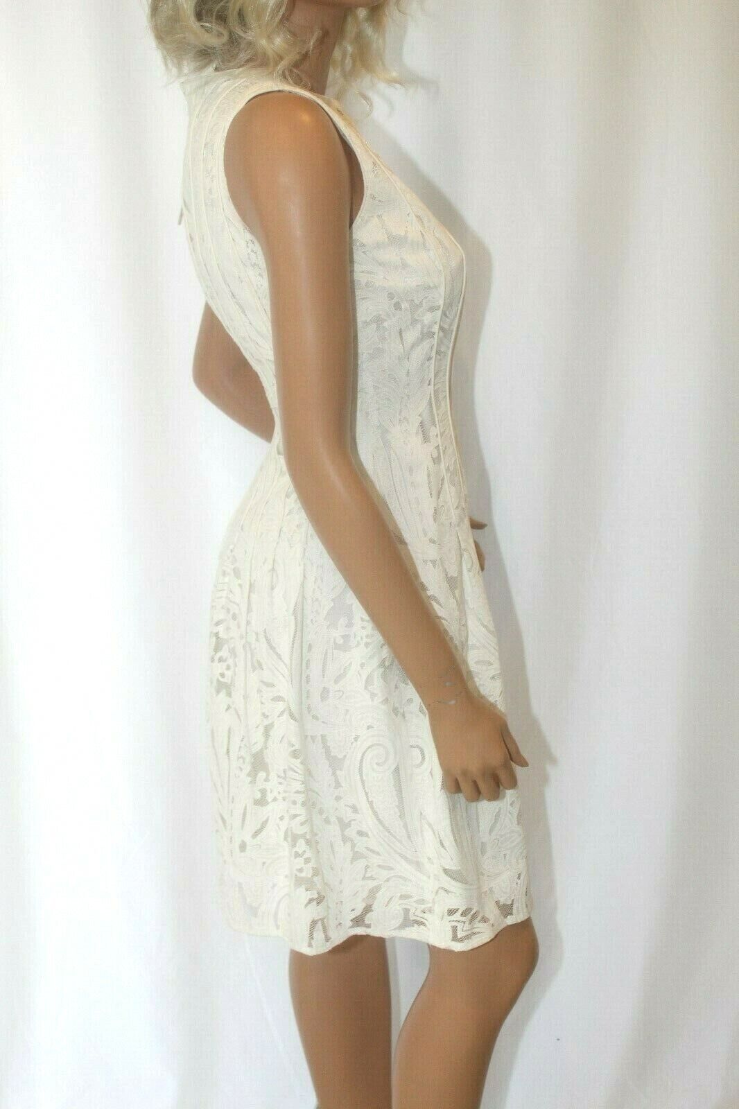 *NWT* $199.  Antonio Melani  Sleeveless Lace Fully Lined Linen Color Dress Sz 2