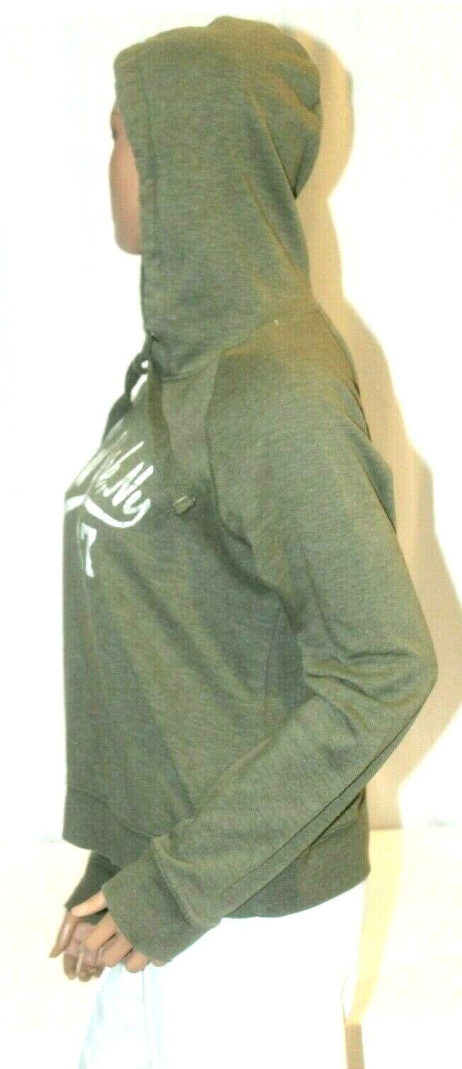 Womens Aeropostale New York 87  Pull Over Army Green Hoodie Sz Large