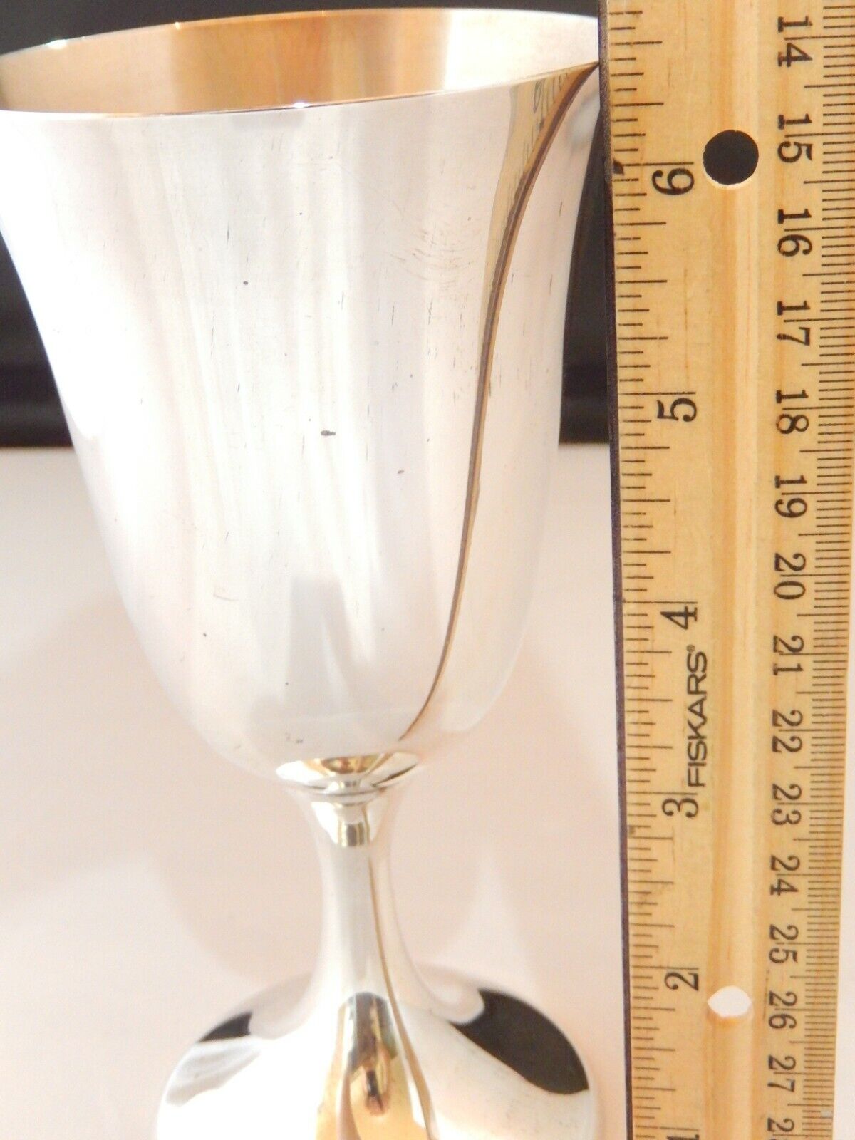 *VINTAGE* One Sterling Silver Water Goblet W. Bell & Co 6.5" tall