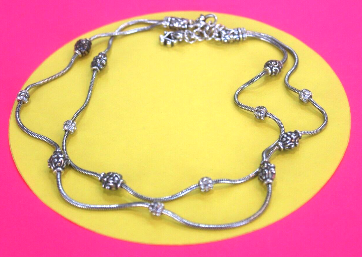 Brighton Retired 18" Necklace Dual Strand Exquisite Crystal Beads