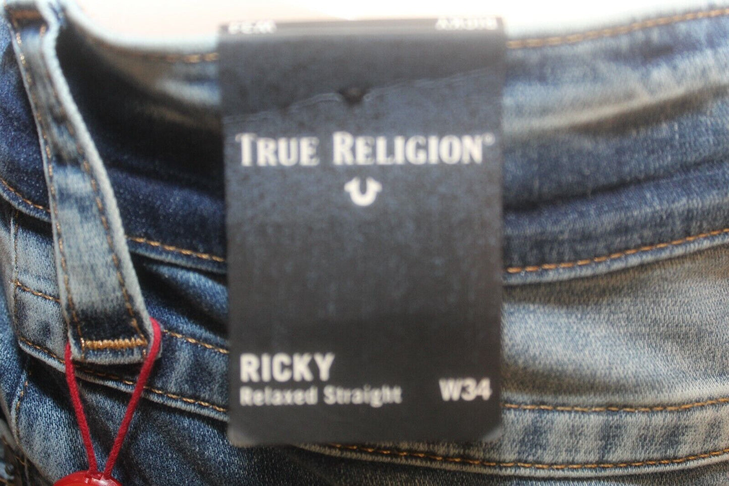 *NWT* True Religion Men's Ricky Relaxed Straight Fit Jean Static View 34 x 34