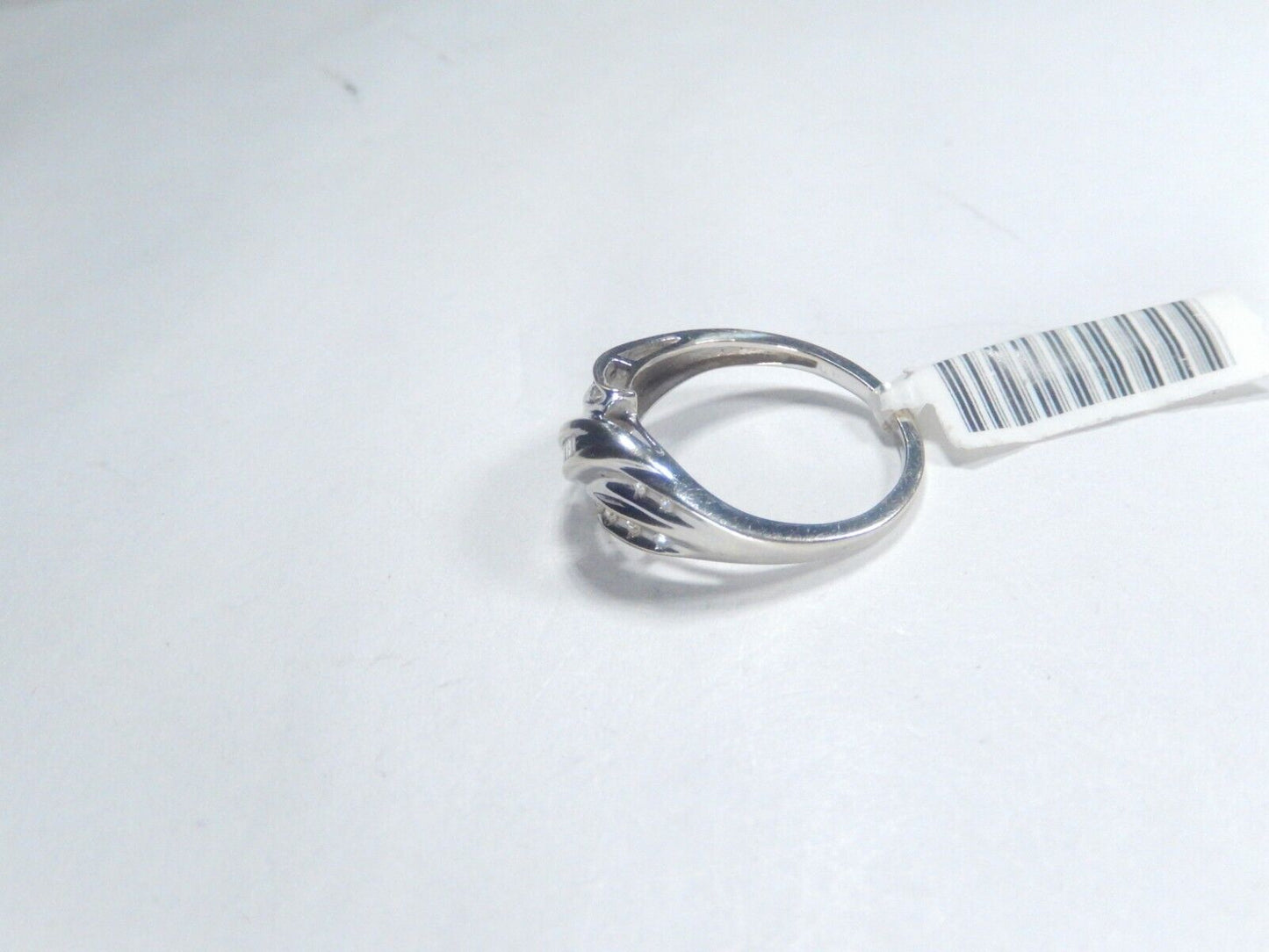 10k White Gold 1/5CT Natural Round Diamond Ladies Ring Sz 6.25